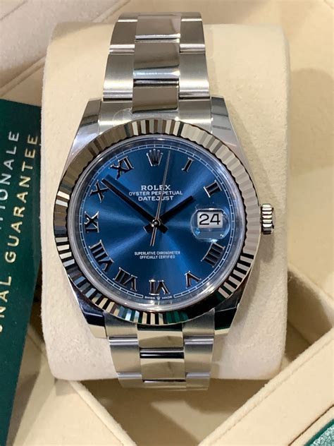 rolex datejust blue dial 40mm|Rolex 41mm Datejust stainless steel.